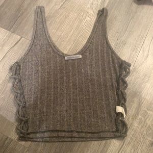 Grey Crop Top